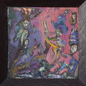 a ghost sits chanting exhibition